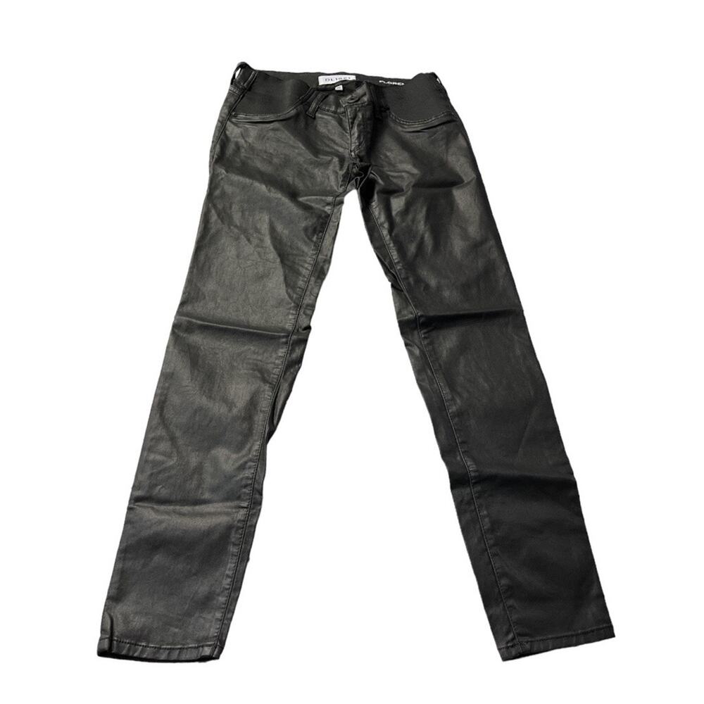 DL1961 Florence Maternity Instascupt Skinny Jeans Matte Black Size 25